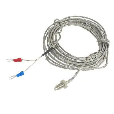 

K Type 7.6mm Thread 0-400 Degree Celsius Thermocouple Sensors 4.8M 15.7Ft