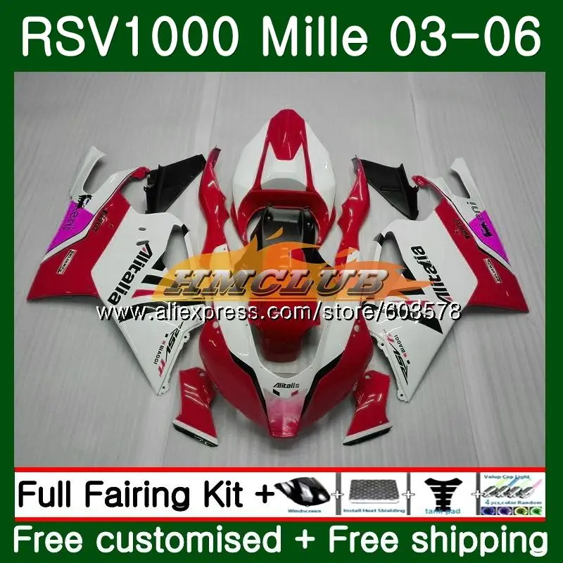 Набор для ухода за кожей Aprilia Mille RSV 1000 R RR 2003 2004 2005 2006 42CL. 25 RSV1000RR RSV1000R 1000R RSV1000 03 04 05 06 обтекатель, цвет красный, белый