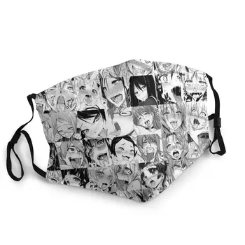 

Japan Anime Ahegao Pm2.5 Filter Dust Custom Mask Mouth Dust 3D Print Breath Anti Odor Pollution Ahegao Sports Mask Mouth