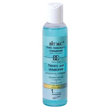 

Foam for washing delicate cleansing + toning course of deep cleansing Vitex