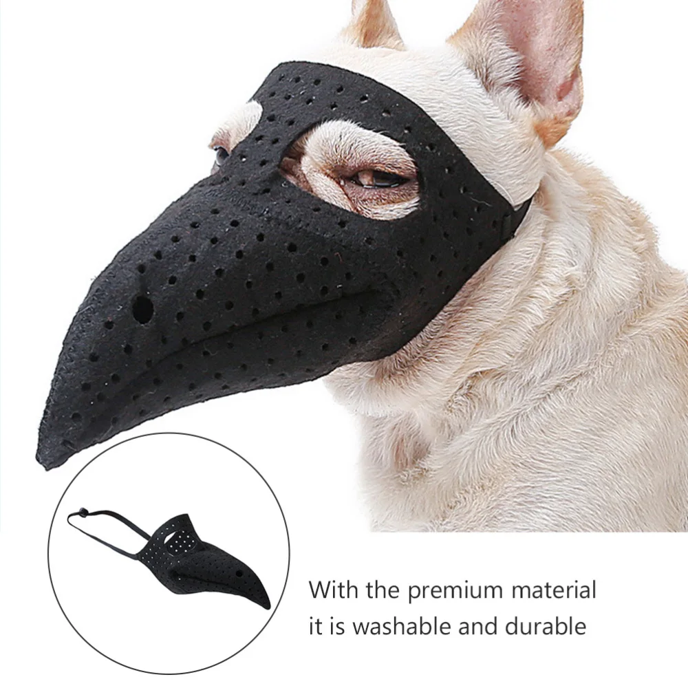 Halloween Pet Muzzle Plague Doctor Shape Muzzle Costume Muzzle for Pet