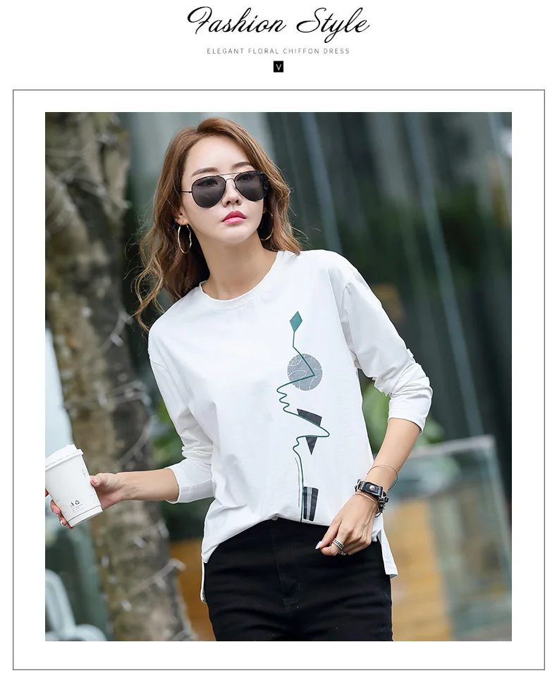 BOBOKATEER Футболка женская футболка большого размера Женская одежда camisas mujer футболка с длинным рукавом Хлопок Женская футболка размера плюс