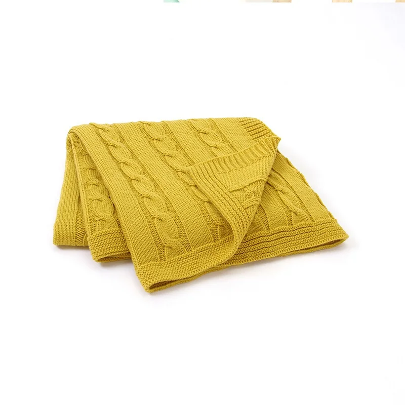 yellow MOTOHOOD, детское одеяло, вязаное шерстяное одеяло для новорожденных, супер мягкое одеяло, пеленка для младенцев, детские вещи для месячных, постельные принадлежности для малышей - Цвет: yellow