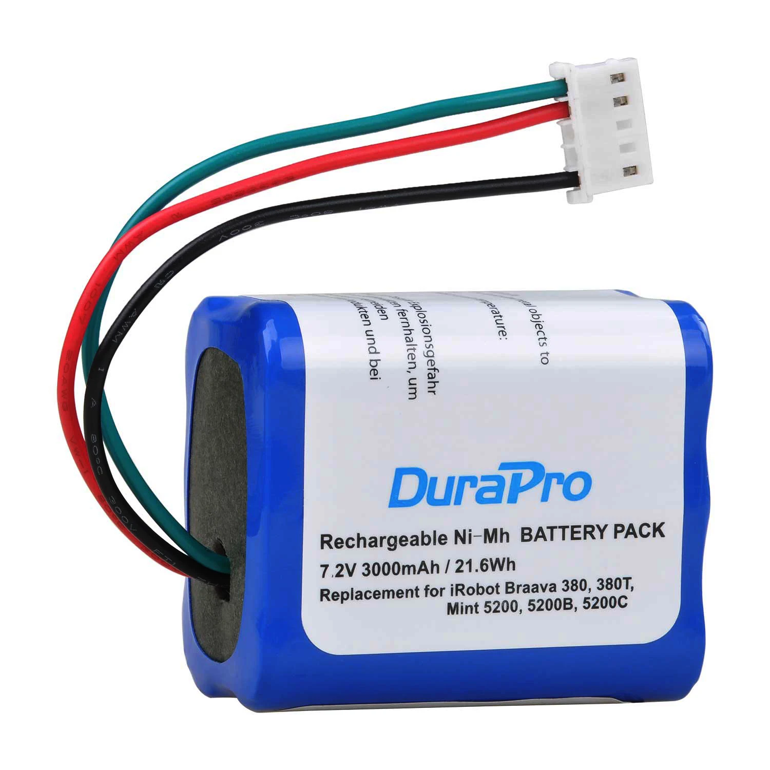 DuraPro 380T 380 390T Mint 5200 5200B 5200C 7.2V 3000mAH Rechargeable Ni-MH Battery For iRobot Braava