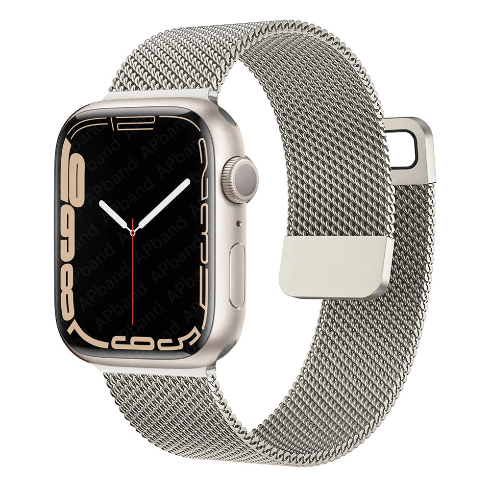 Magnetische Schleife Für Apple uhr band 44mm 40mm 45mm 41mm edelstahl  armband iWatch Apfel uhr seri es 4 3 5 se 6 7 strap|Watchbands| - AliExpress