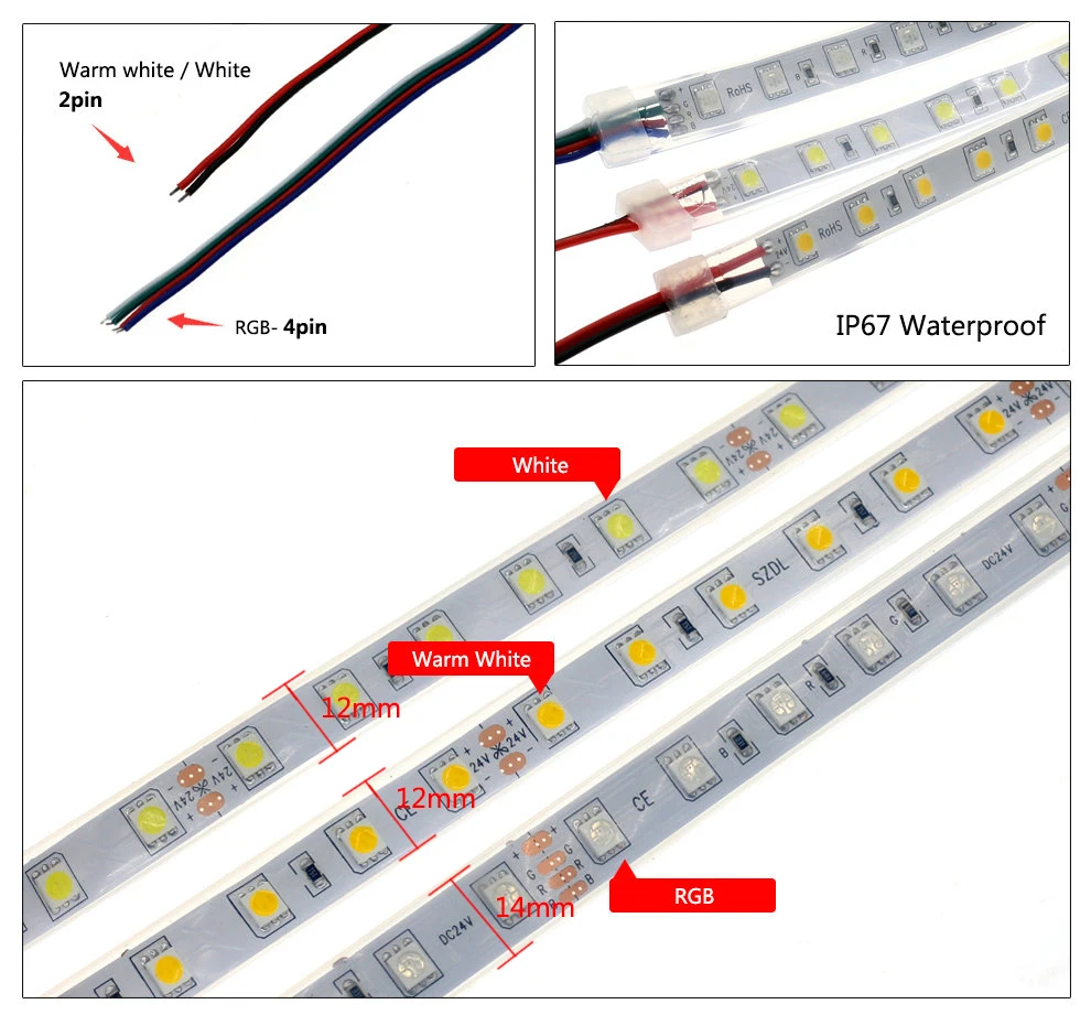 5050 24 в 20 м Светодиодная лента IP67 Водонепроницаемый 1200Led RGB Светодиодная лента белый теплый белый Ambilight гибкая лента Ledstrip гостиная