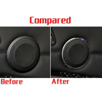 

Carbon Fiber Black Speaker Ring Cover Trim Replacement Interior Portable