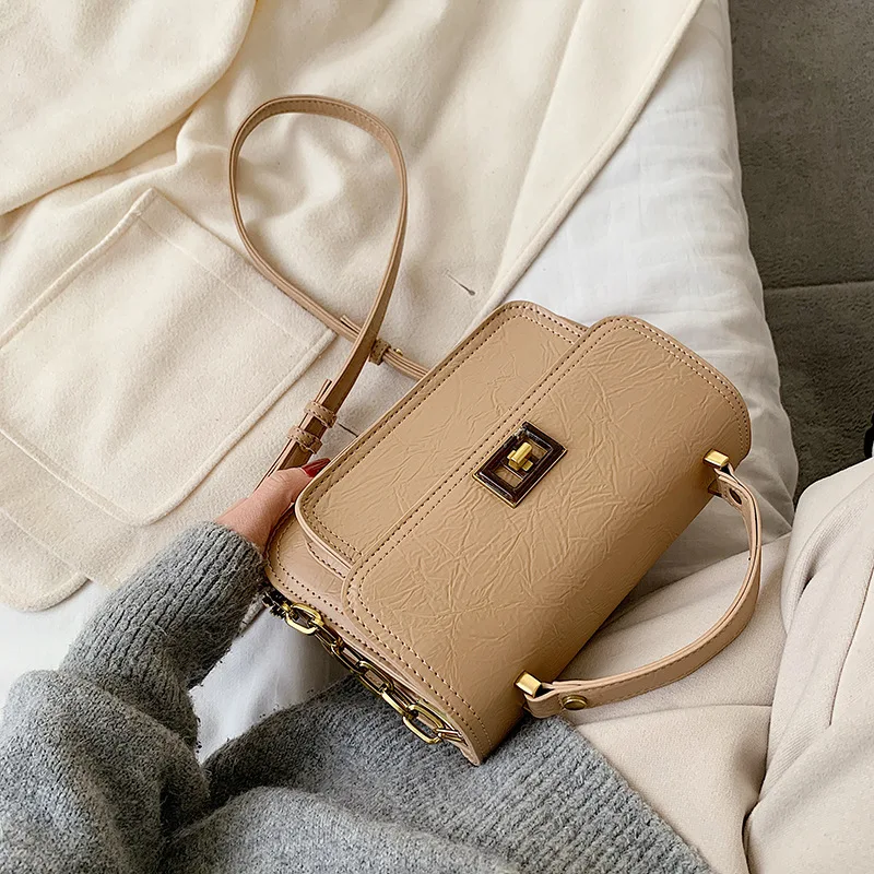 

Popular WOMEN'S Bag 2019 New Style Fashion Korean-style Versatile Textured Shoulder Bag Chain Bag Western Style Fashion Handbag