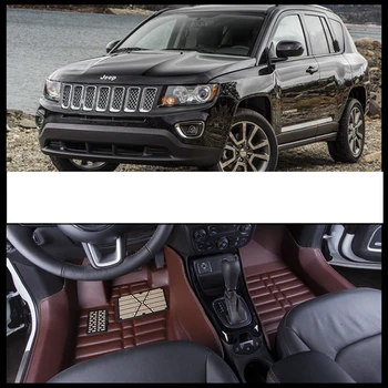 

lsrtw2017 auto styling car floor mats for jeep compass 2016 2017 2018 2019 2020 accessories foot matten cover interior
