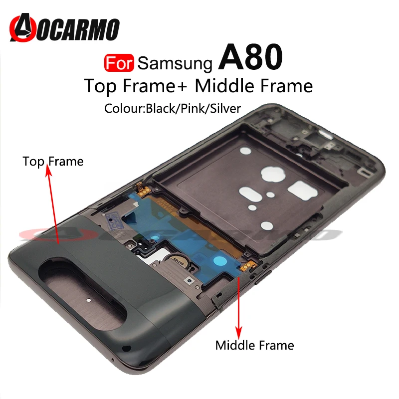 Originale Per Samsung Galaxy A80 805F Cornice Centrale Cornice Superiore Cornice Frontale Cornice Alloggiamento Parti Di Riparazione Di Ricambio