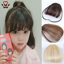 Манвэй, Детские светлые волосы на заколках, человеческие волосы, плоская воздушная бахрома, челка, невидимые бразильские волосы, не Реми, сменный парик