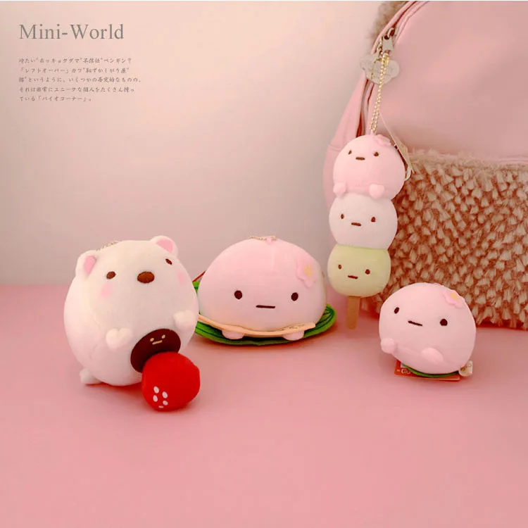 

Super Soft Kawaii Japanese Sumikko Corner San-X Corner Bio Plush Doll Handheld Biological Cloak Animal Pendant Girls Gifts