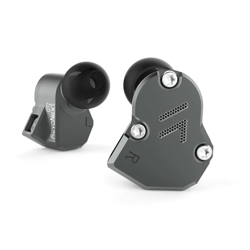 Гибридные наушники вкладыши Revonext QT2 2DD + 1BA Hi Fi DJ Monito спортивные для бега PK QT3