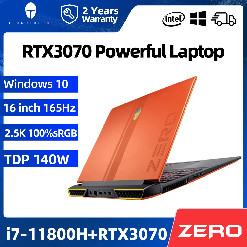 ZERO-ordenador portátil RTX3070 i7-11800H para videojuegos, 165Hz, 16 pulgadas, 2,5 K, 16:10, WiFi6, Windows 10 pro, 2 años de garantía