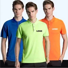Индивидуальная рубашка поло мужская однотонная рабочая одежда команда униформа компания рубашка вышитая печать логотип быстросохнущая дышащая футболка-поло wo для мужчин