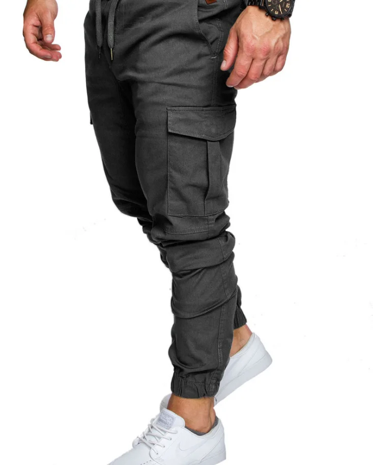 Осенние свободные спортивные штаны с широкими штанинами, новинка, большие размеры 5XL, мужские брюки, штаны на шнурке с несколькими карманами, брюки-карго, Pantalon
