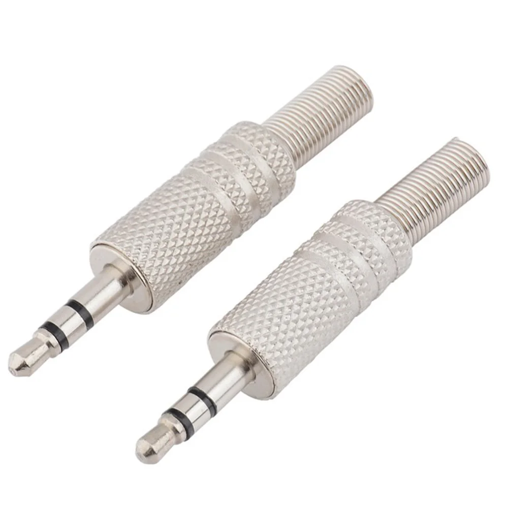 

5PCS 3.5mm 3-Pole With Soldering Wire Terminals Stereo Metal Plug Connector