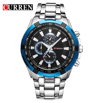 

CURREN Fashion Business Men Watches Analog Sport Clock Full Steel Waterproof Wrist Watch For Men relogio masculino Male Clock