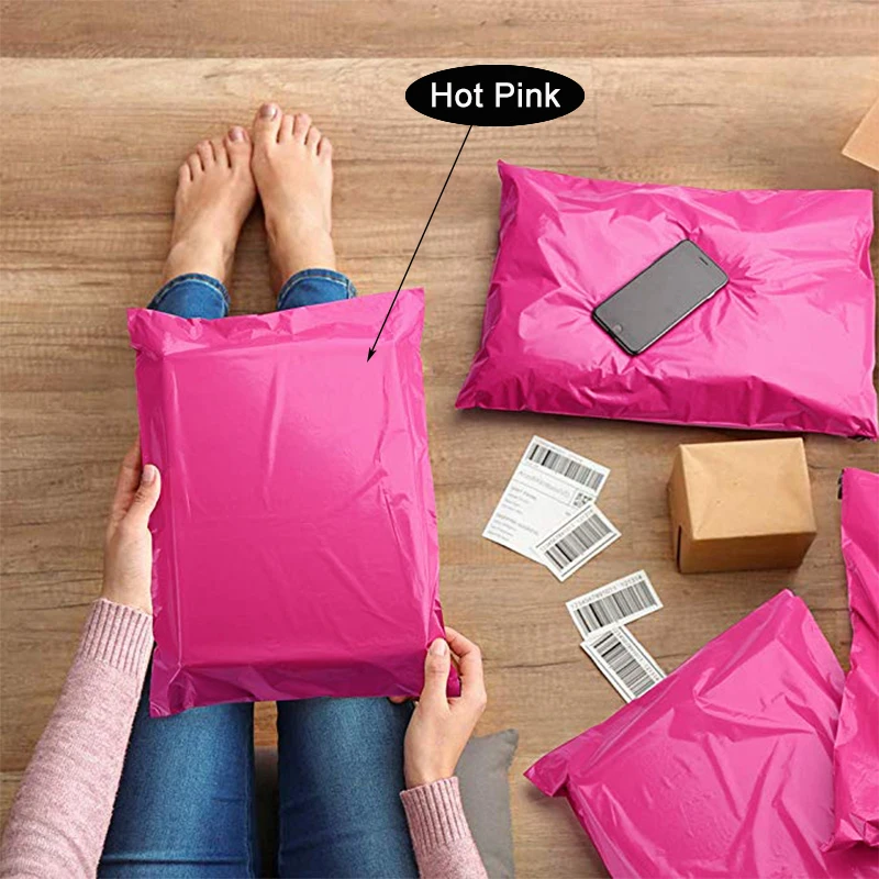 Light Pink Poly Mailer Self Adhesive Post Mailing Package Mailer Glue Seal Postal Bag Gift Bags Courier Storage Bags 10pcs courier bag mailing bags express bag