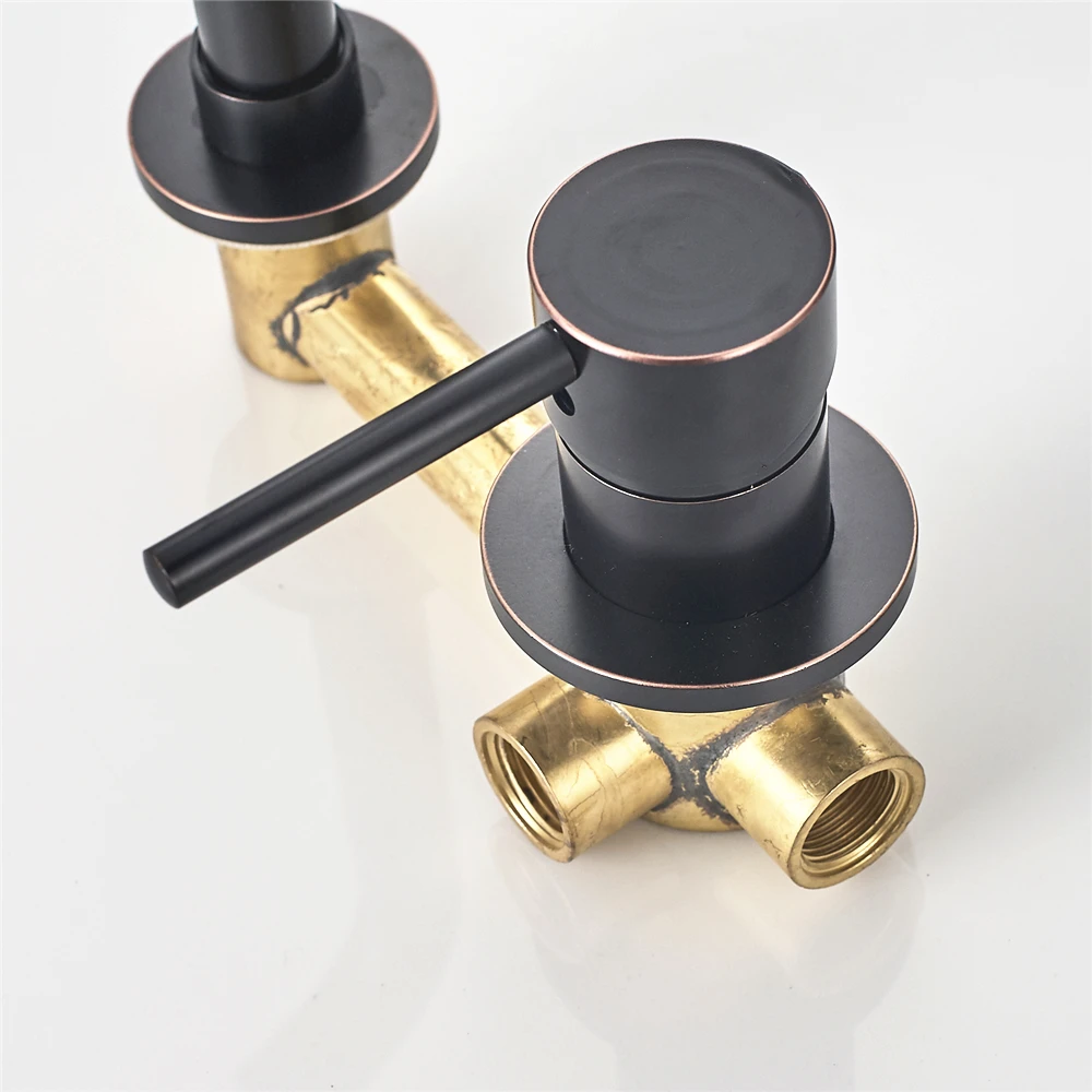 Vidric Wholesale And Retail Matte Black Oil Brushed/Chrome Brass Wall Mounted Basin Faucet Single Handle Mixer Tap Hot& Cold Wa