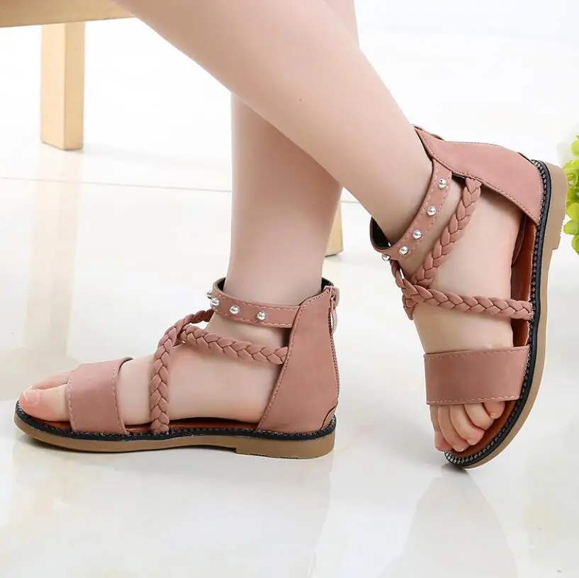 Kids Girls Sandals Summer Toddler Shoes Girl Non-slip Beach Sandal Toddler Shoe Soft Sandals Dancing Shoes Roman beach shoes,children sandals,kids shoes,kids sandals