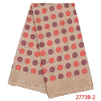 

Nigerian Swiss Lace In Switzerland Fabric African Lace Fabric Embroidered Lace Fabric For Women Wedding Dress QF2773B-2