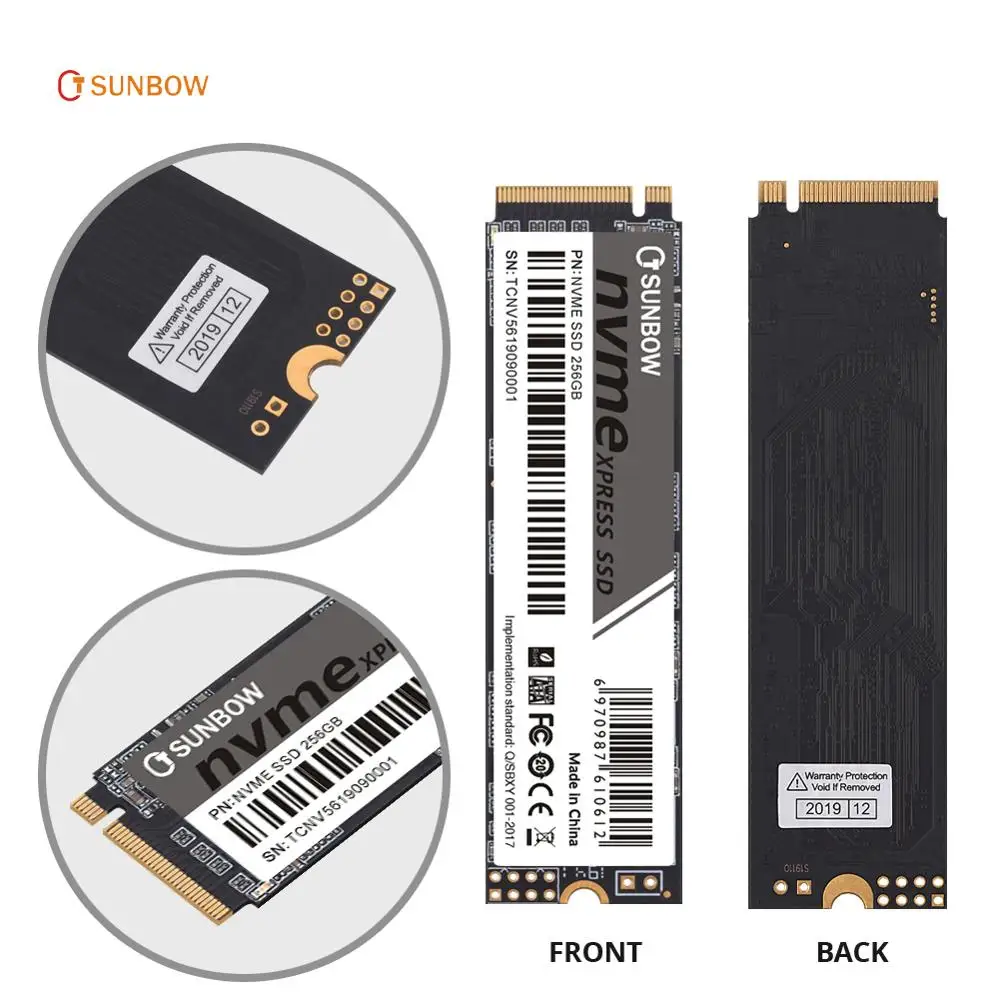TCSUNBOW-M.2 NVME SSD 128GB 256GB 512GB 1 ׶Ʈ 2 ׶Ʈ ָ Ʈ ̺, 2280 Ʈ ũž   ϵ ũ, ASUS MSI