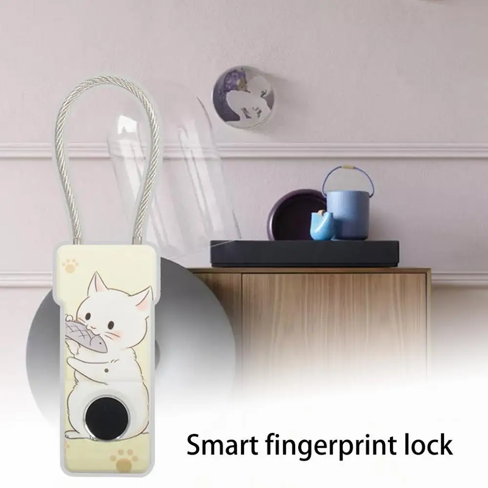 

Portable New Electronic Small Lock Smart Fingerprint Padlock Security Door Lock Padlock Bag Luggage Lock