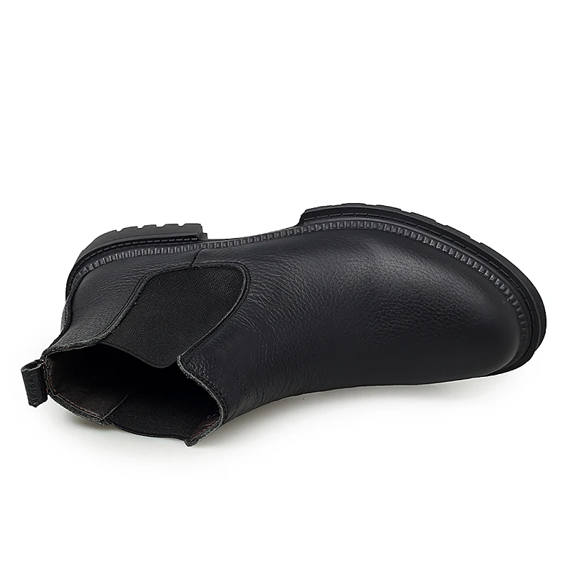 Winter Genuine Leather Ankle Chelsea Boots Men