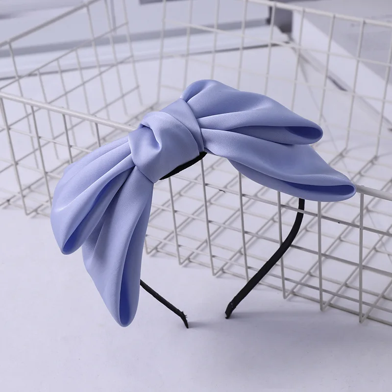 1 шт. модная женская повязка на голову заколка с бантом однотонный бант для