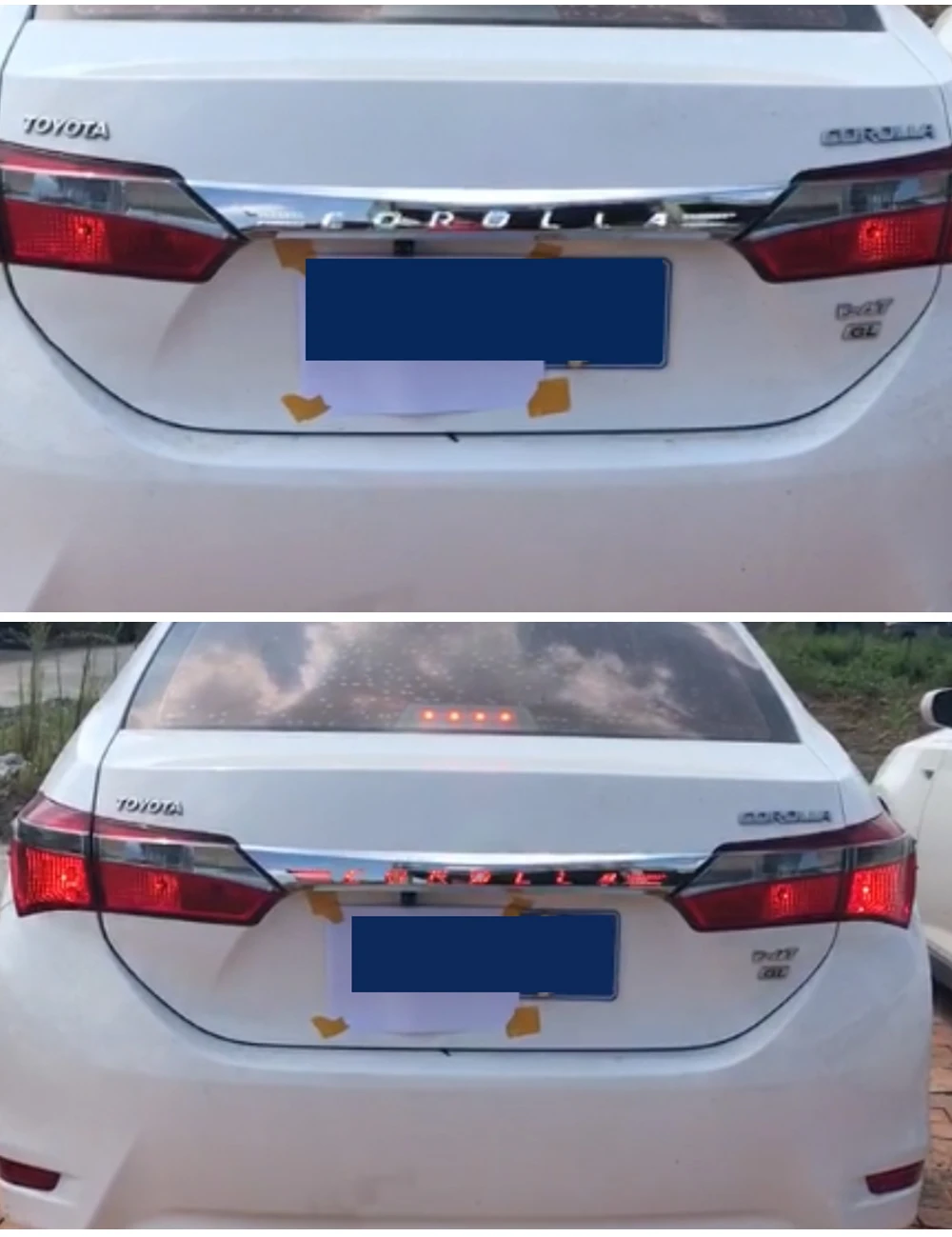 2 шт. для Toyota corolla- задний бампер багажник задний свет, светодиодные задние фонари отражатель тормозной Предупреждение льный сигнал противотуманная фара