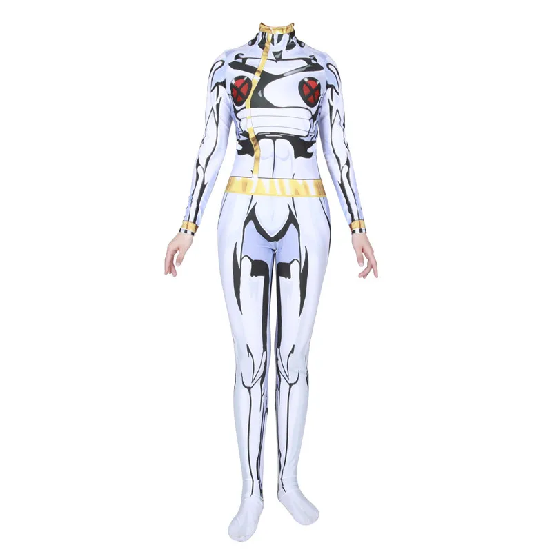 Костюм для косплея X Men Storm Jean серый костюм Kitty Pryde Psylocke супергероев Zentai комбинезон