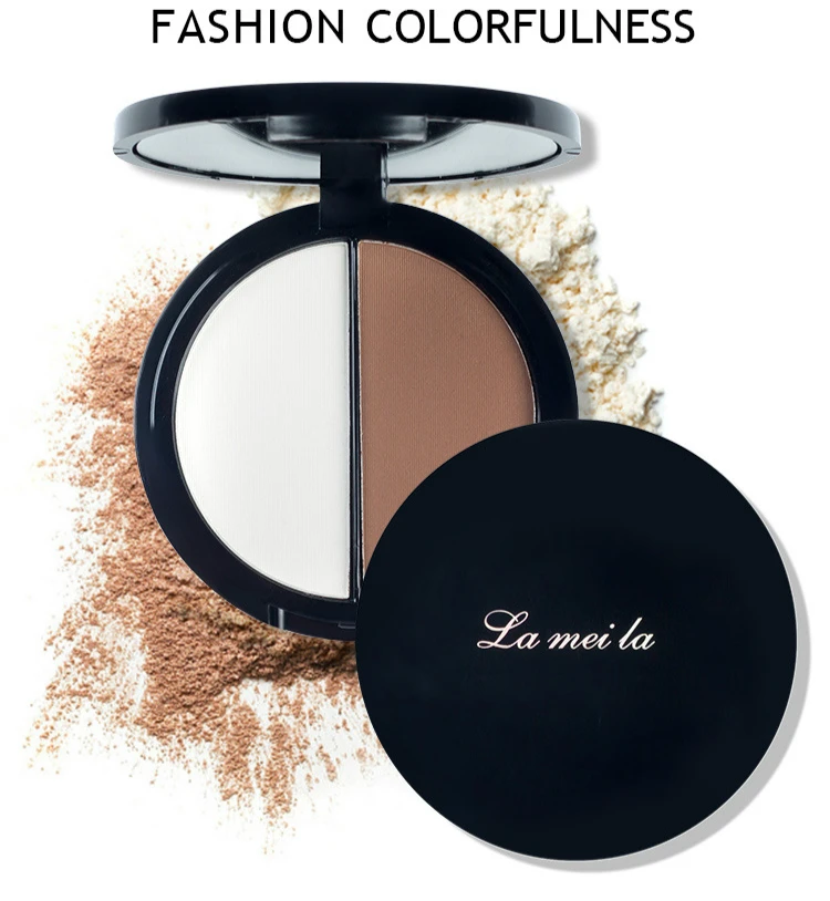 Двухцветная пудра для теней вокруг носа, блестящая пудра, восстанавливающий консилер для лица для теней, Осветляющий