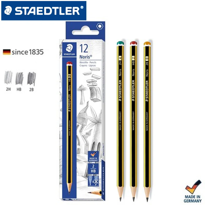 12 шт., STAEDTLER 120, стандартные карандаши, пишущий карандаш, канцелярские принадлежности, школьные офисные принадлежности, карандаш для рисования, черные грифельные HB карандаши