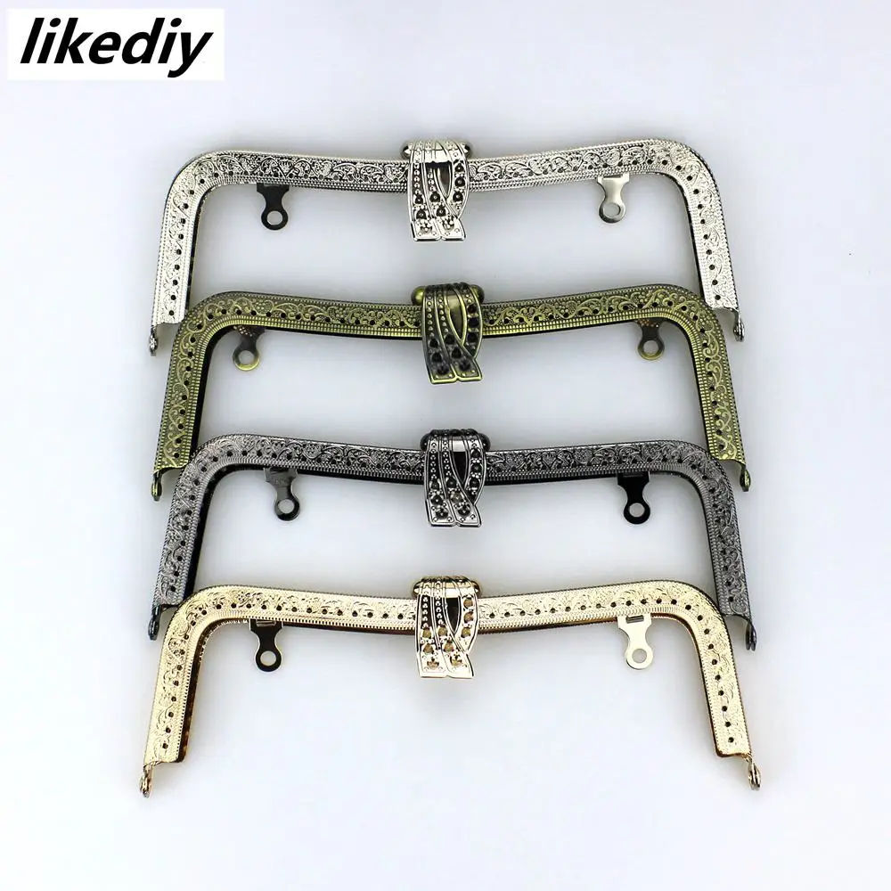 8 pcs/lot 20 cm peacock leaves head metal purse frame Bronze/Silver/Golden/Black Clasp lock clip bag accessories | Багаж и сумки