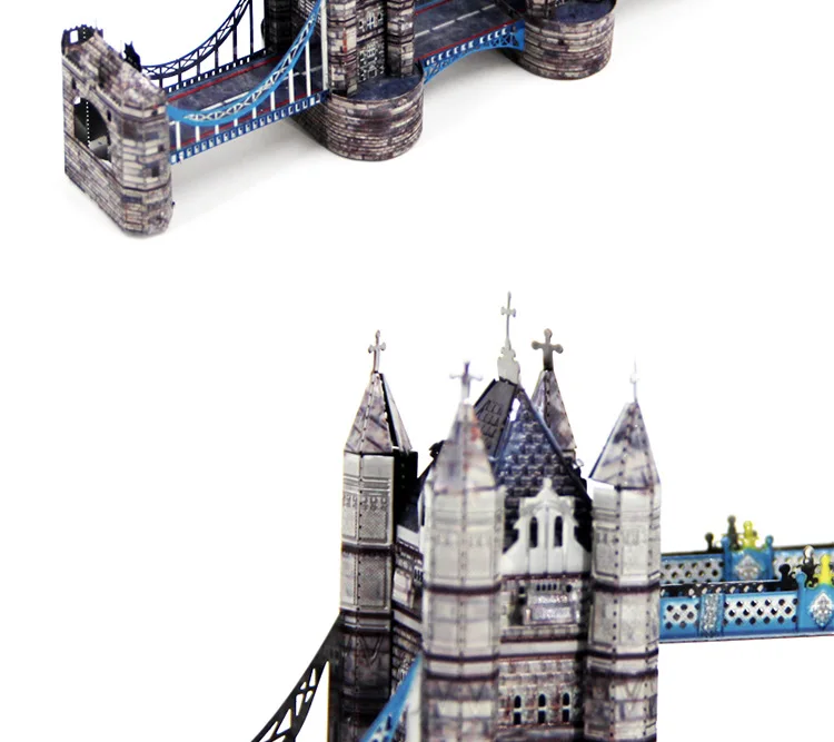 Piececool цельнометаллический DIY архитектура собранная модель 3D без клея головоломка цвет Лондонский Тауэрский мост