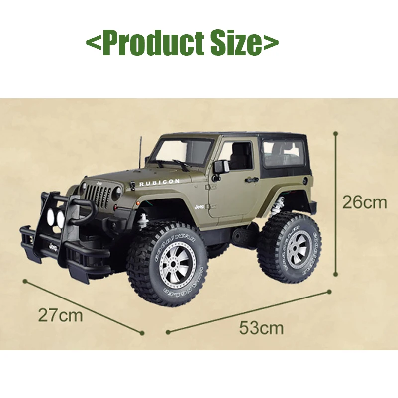 1/8 RC Military Trucks BIG Size 2.4GHz Remote Control Trucks Radio-controlled Machine Jeep Model Toys Car Gift for Child