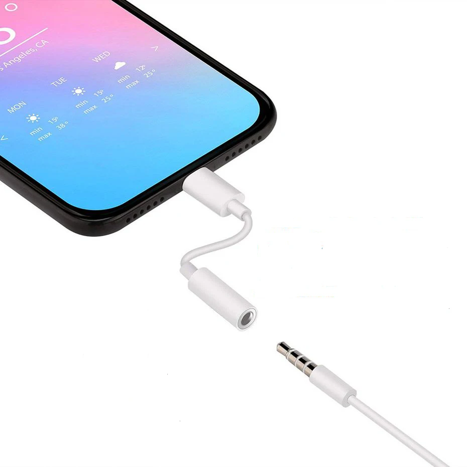 Rayo a 3 5 mm jack adaptador de auriculares Convertidor para Iphone SE 11 Pro Max X Xs X Max XR 7 8 Plus Audio Aux adaptadores Iphone