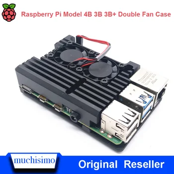 

Raspberry Pi 4 Aluminum Metal Case Raspberry Pi 3 Aluminum Case Box with Dual Fan Heat Sink for Raspberry Pi 4 3 Model B 3B Plus