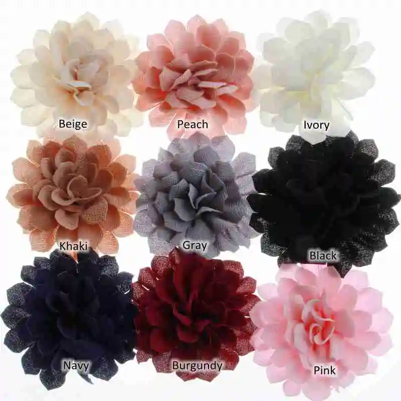 Mix Colors 10 шт. 10 см Большой Подсолнух Ткань Цветы для головной повязки атласные цветы для волос аксессуары для волос - Цвет: Mix Colors