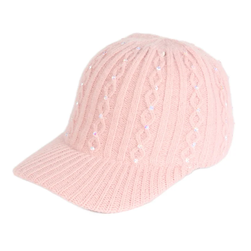 

Wholesale new fashion women winter chic wool knitted braid baseball gorras trucker hat golf tennies dad hat