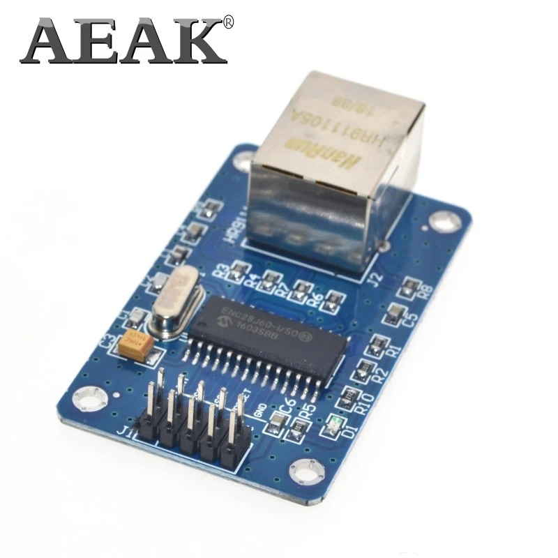 Сетевая плата AEAK ENC28J60 LAN Ethernet Модуль 25 МГц Кристальный AVR 51 LPC STM32 3 В|lpc board| |
