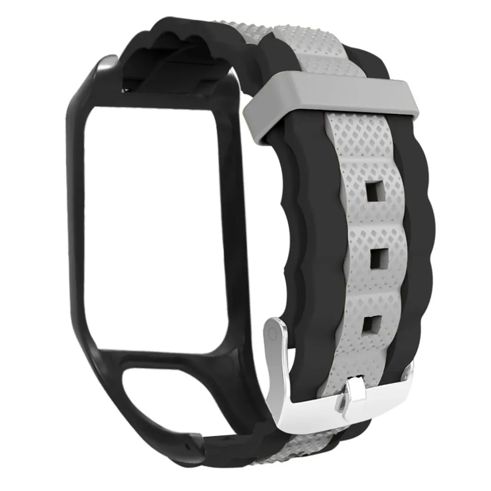 Для Tomtom Runner3 для Tomtom Adventurer три бусины волна Двухцветный силиконовый ремешок Профессиональный Гладкий минималистичный дизайн
