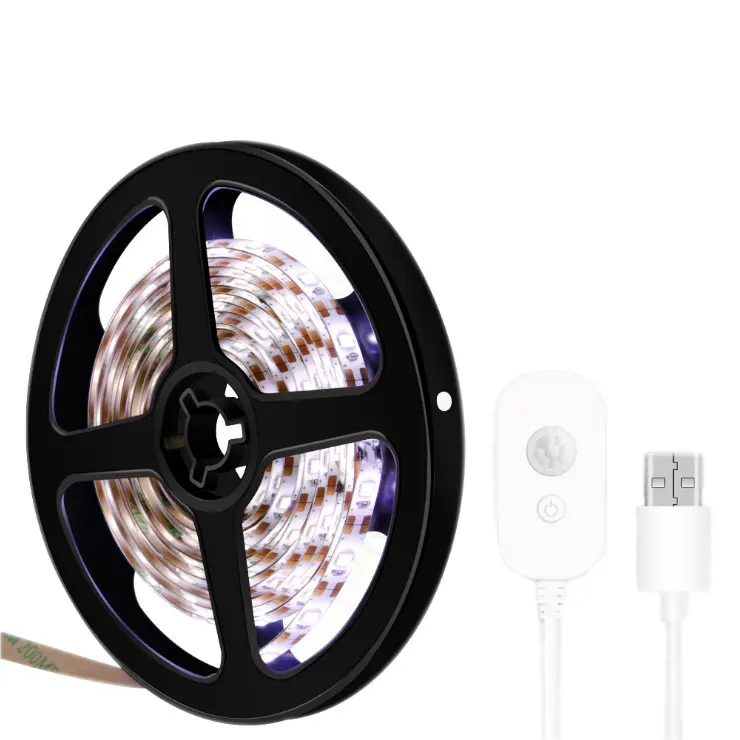 USB Port Sensor Светодиодный светильник для шкафа, лампа для шкафа, освещение для шкафа с беспроводным датчиком движения PIR, usb-порт, освещение для кровати, боковой шкаф, лестницы, Декор - Цвет: USB Port Sensor