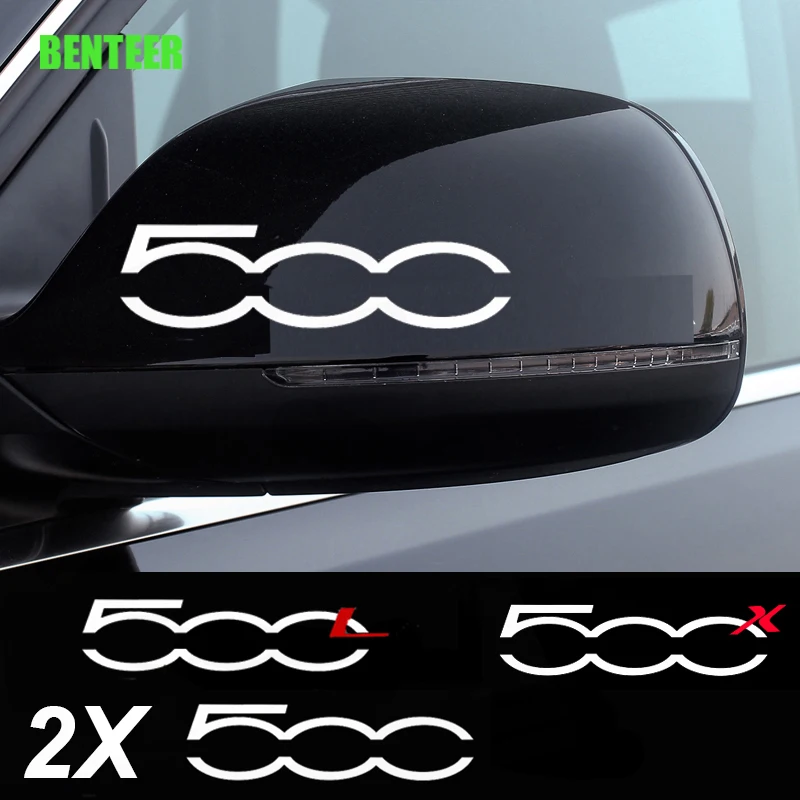 Adesivo Per Specchietto Retrovisore Auto 2 Pezzi Per Fiat 500X 500L 500 Abarth Sport 595 695