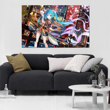 

[Self-Adhesive] 3D Hatsune Miku 472 Japan Anime Wall Stickers Mural Decal Wall Murals AJ WALLPAPER Belly