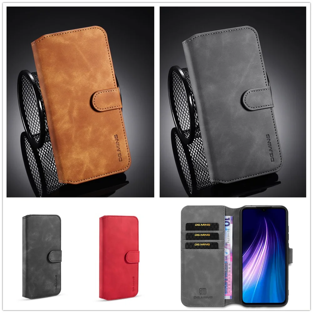 

Case for 8 Redmi 8A Note Flip Leather Cover Magnetic buckle Wallet Logo Book skin on Red mi Note8 Pro Redmi8 Redmi8A Phone Shell