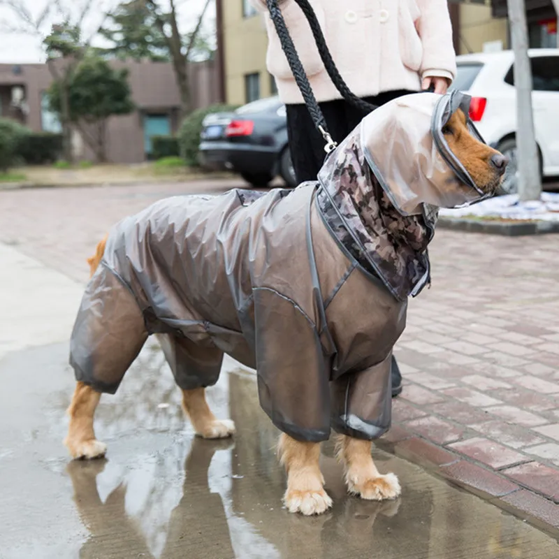 Pet Waterproof Clothing Dog Raincoat Jumpsuit Big Large Dog Clothes Samoyed Shiba Inu Golden Retriever Husky Labrador Rain Coat