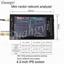 NanoVNA-F VNA КСВ метр УКВ антенна анализатор+ 4,3 ips lcd+ металлический чехол