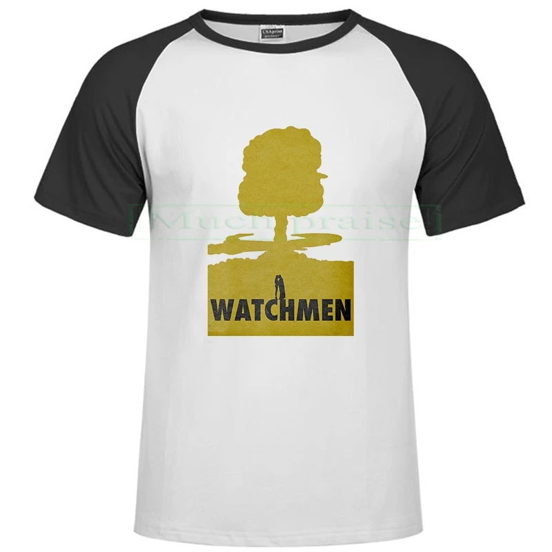 2020One piece Watchmen футболка Летняя белая футболка Графический camiseta masculina забавная уличная футболка мандалориан - Цвет: Raglan black 211